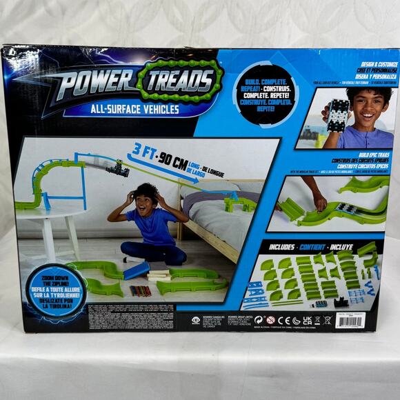 WowWee Power Treads Hyperdrive Zipline Car Set Race Track Playset 1 Vehicle 5562 - Picture 2 of 8